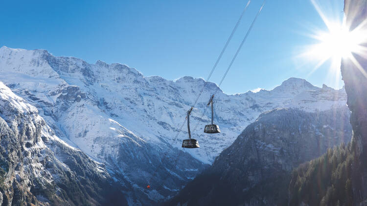 World's steepest cable car in Switzerland