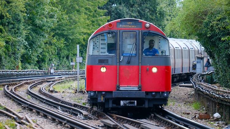 Piccadilly line train in London