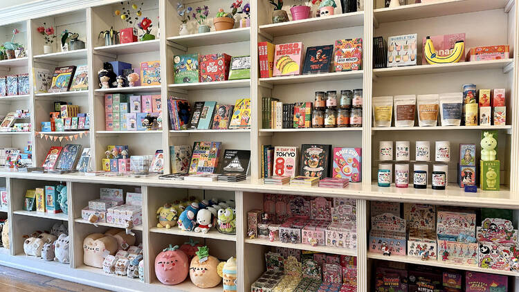 Shelves of toys at Leanna Lin’s Wonderland