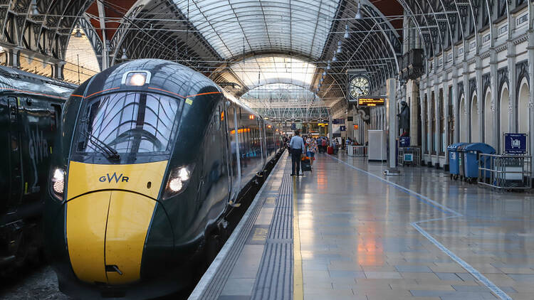 GWR train in the station in London