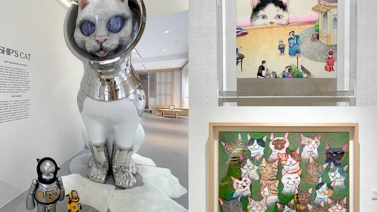 Cats in a Floating World exhibition in Singapore