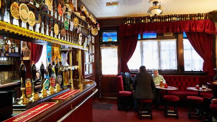 Inside a pub