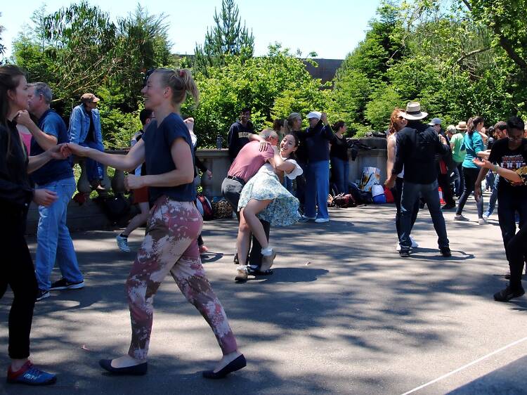 Lindy in the Park swing dance party