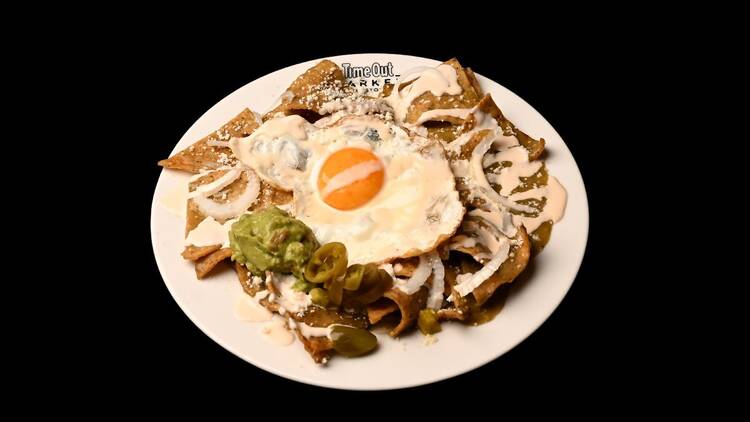 Chilaquiles at Taqueria El Barrio