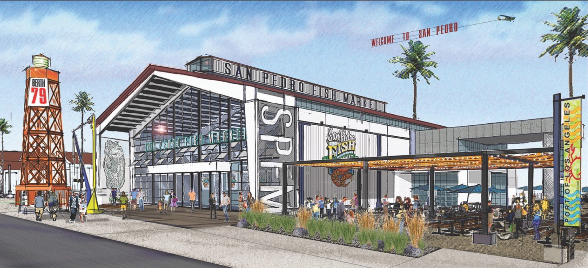 San Pedro ​Fish‌ Market rendering