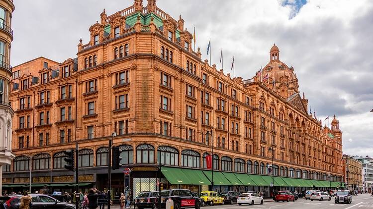 Harrods on Knightsbridge in London, UK