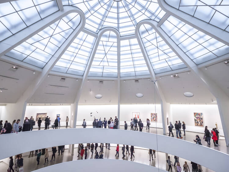 The ceiling of the Guggenheim museum.