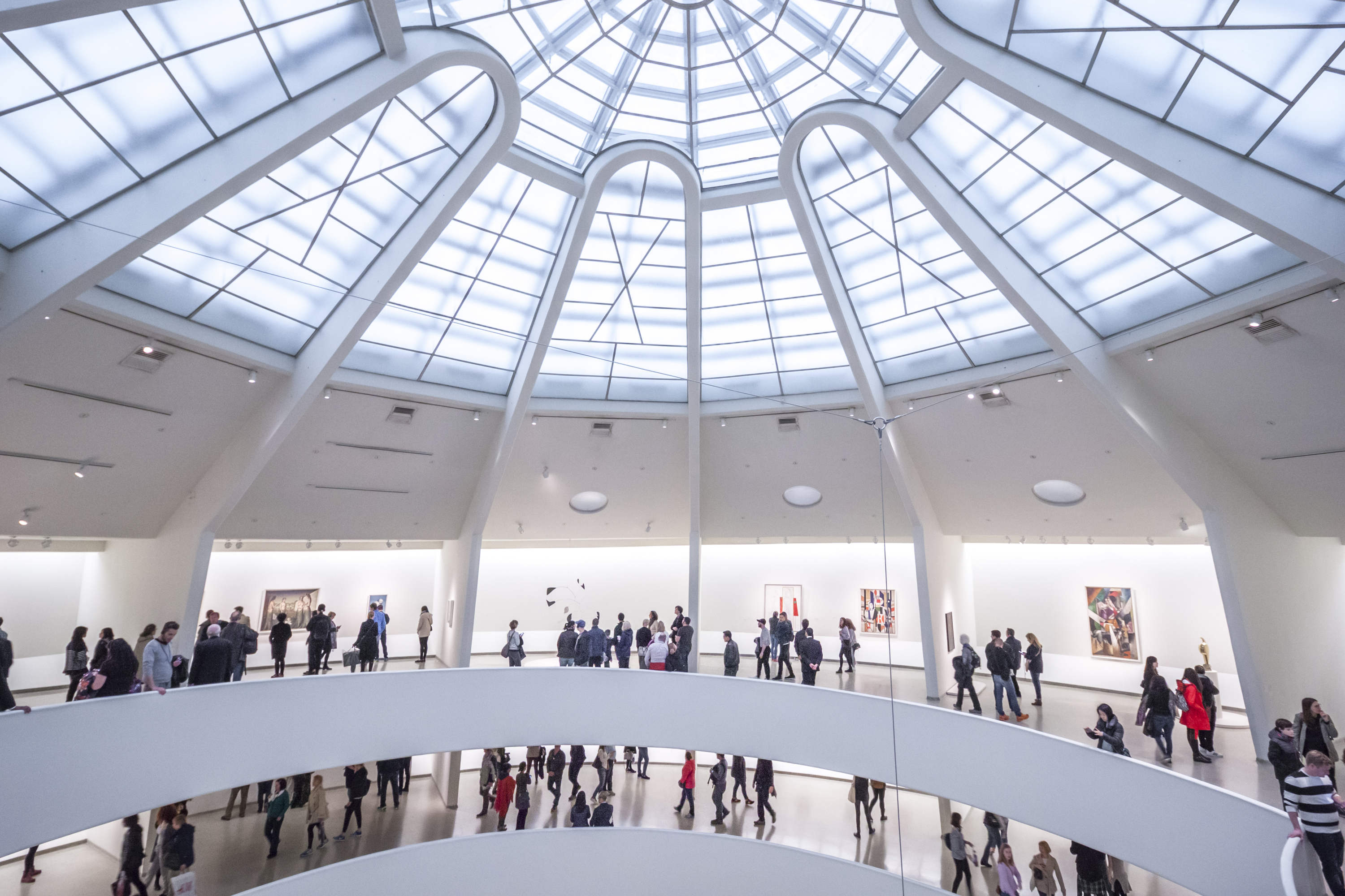The ceiling of the Guggenheim museum.