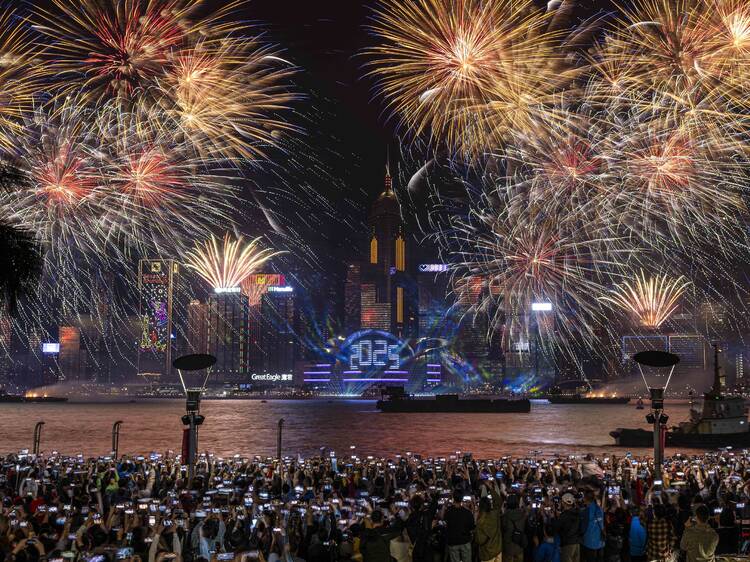 Hong Kong New Year Countdown Fireworks