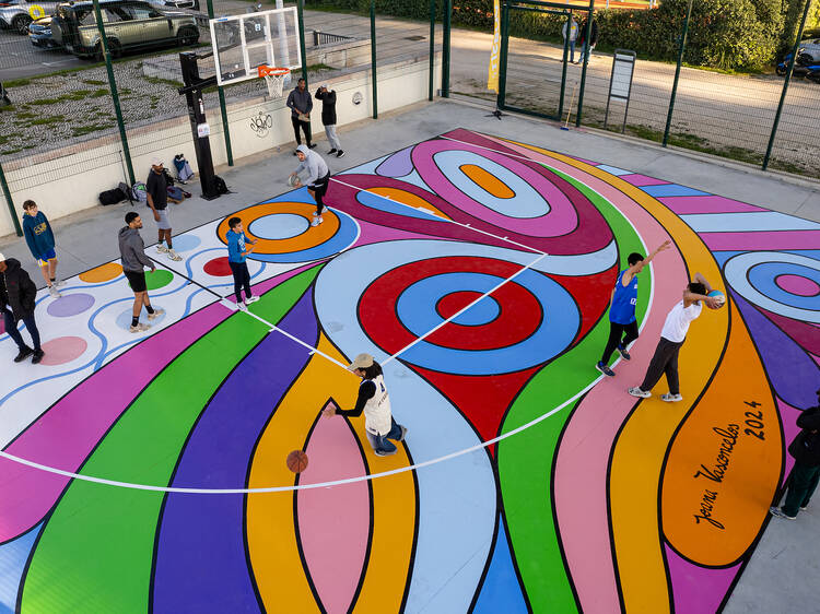 Estes campos de basquetebol em Lisboa são autênticas obras de arte