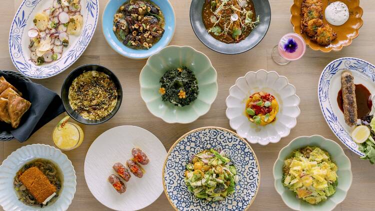 Assortment of dishes from Ēma