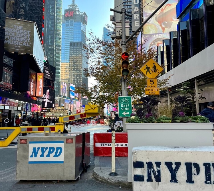 These streets will be closed for the Times Square Ball Drop on New Year’s Eve