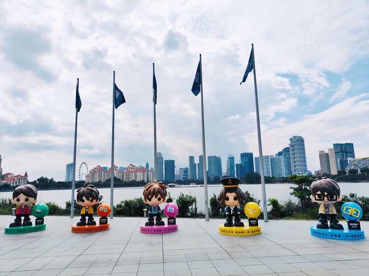 Adorable statues of Taiwanese band Mayday’s members have popped up along Singapore's riverside