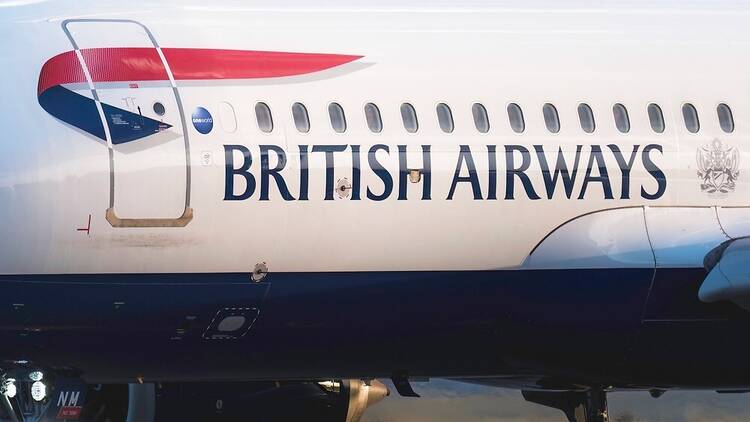 British Airways plane on the runway