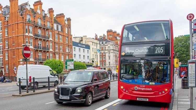 The 205 bus in London