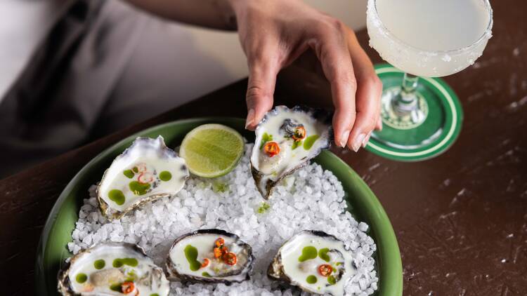 Oysters and a Marg at Suki