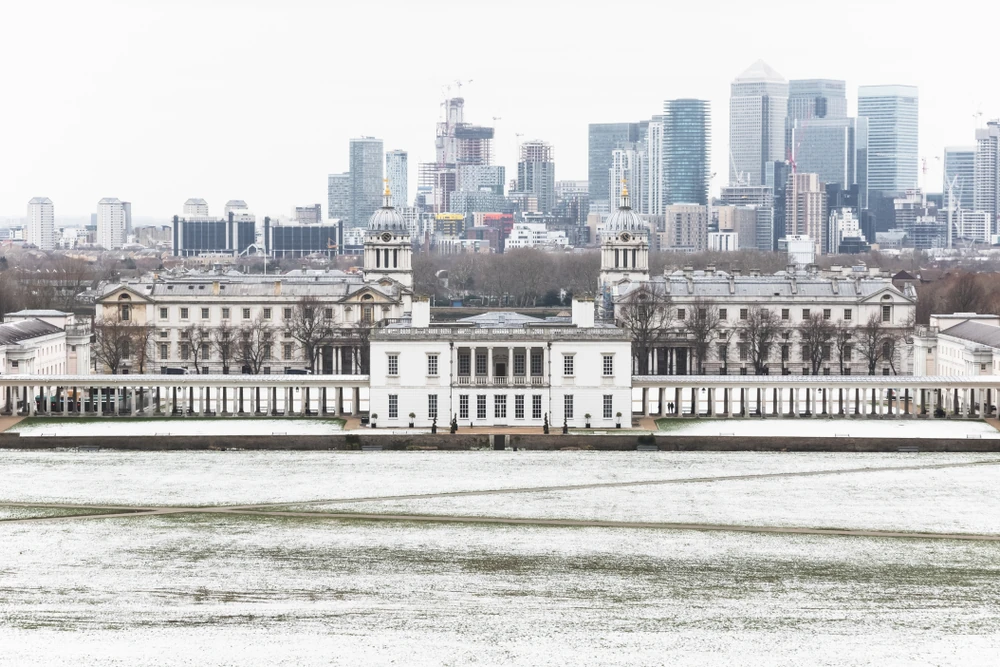 Greenwich Park in the snow, London