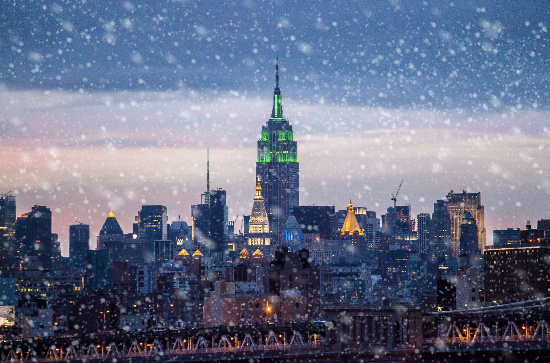 See photos of the first snow of the year in New York