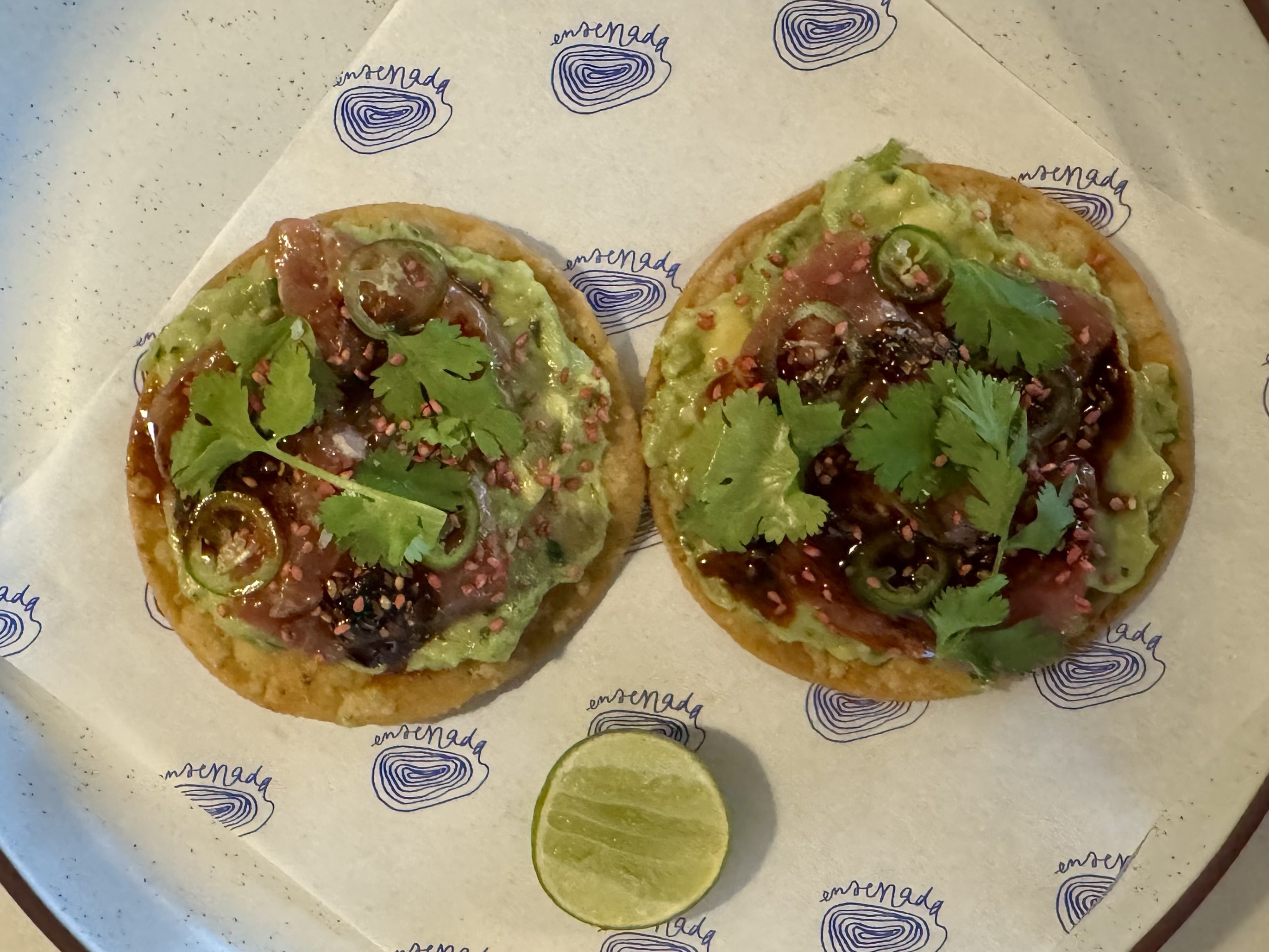 Tostada de atún from Ensenada Miami