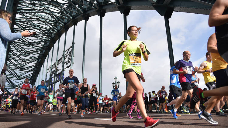 The Great North Run in Newcastle, UK