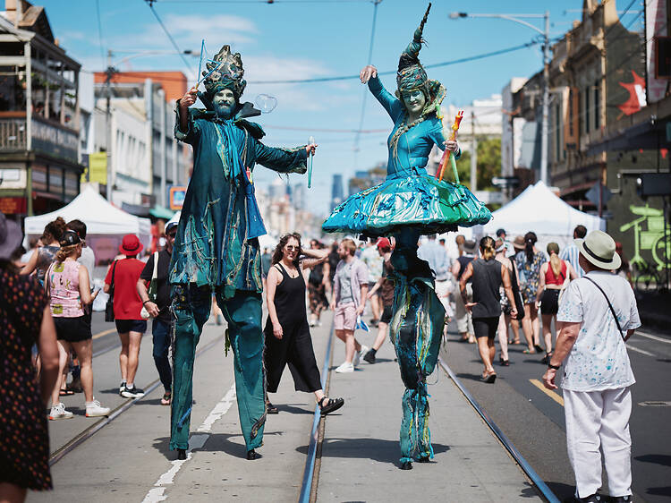 Brunswick Music Festival stilts walkers