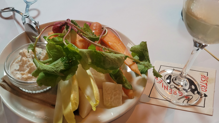 Crudite on a table