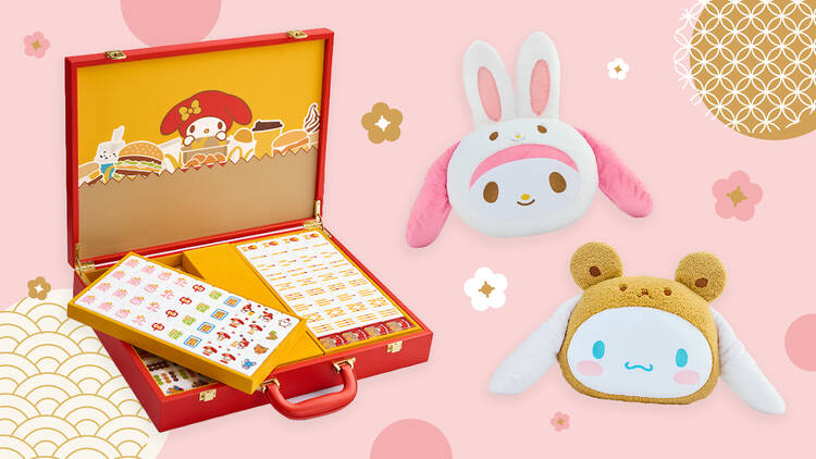 McDonald's Singapore My Melody mahjong and Sanrio cushions