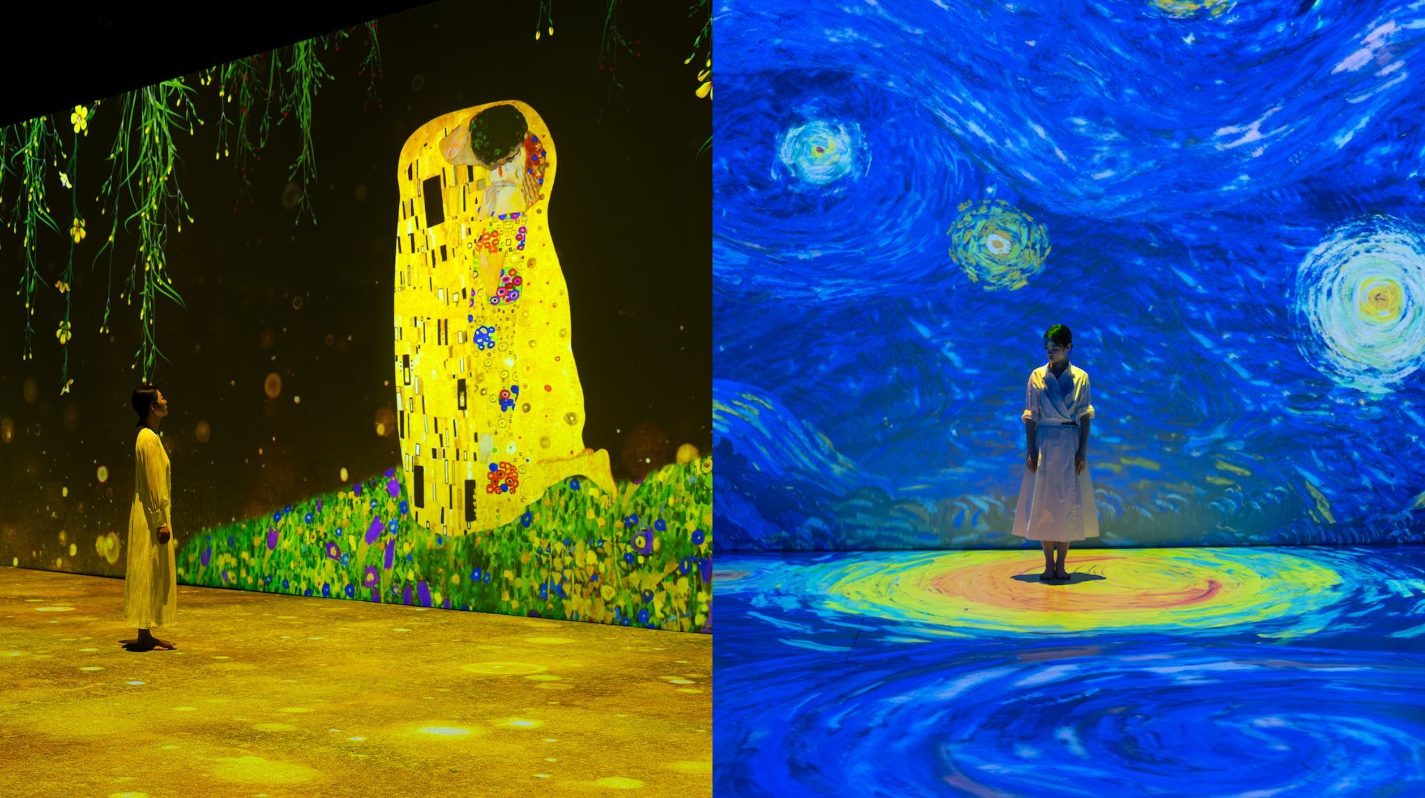 Inside Van Gogh, Monet and Gustav Klimt at Groundseesaw