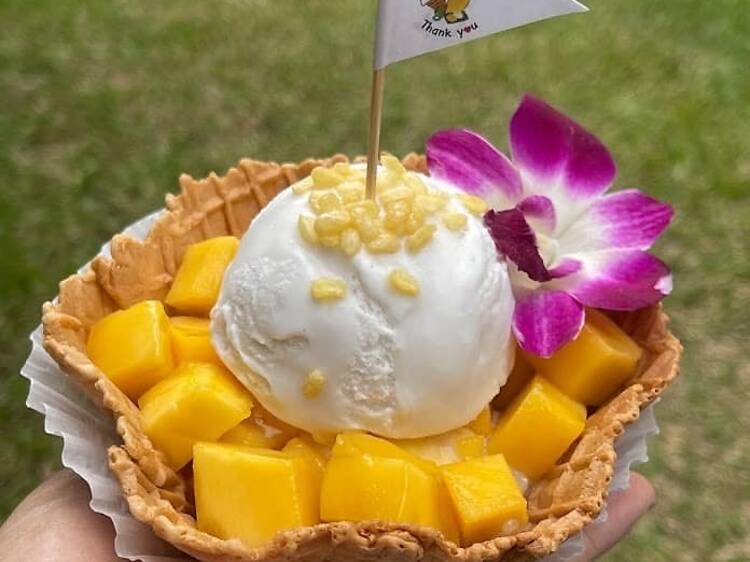 Munch on a legendary Thai dessert at Celin Mango Sticky Rice Ice Cream