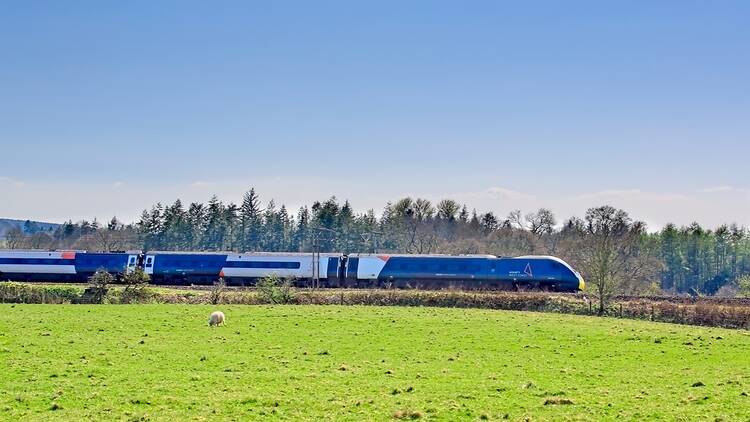 Avanti West Coast train in Lockerbie, Scotland