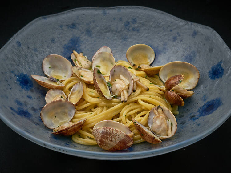 Spaghetti a vongole at Mimi Alla Ferrovia