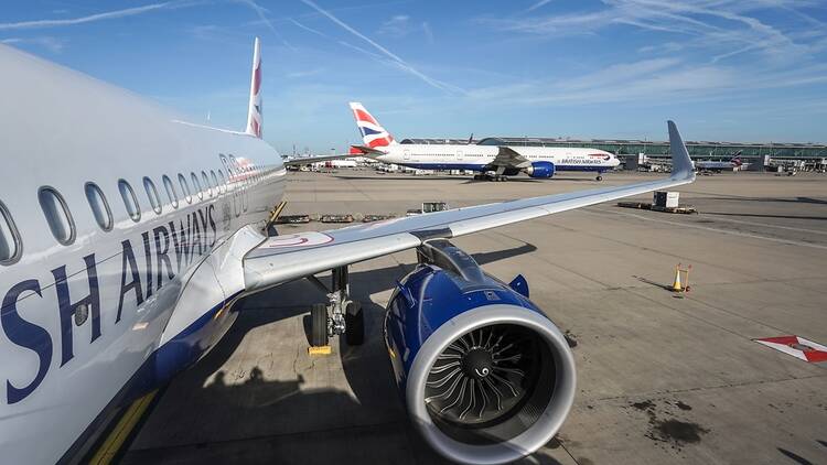 British Airways planes at London Heathrow airport