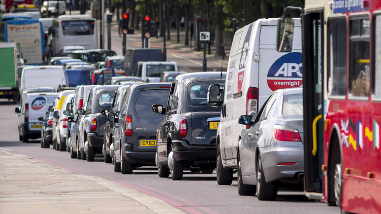 Traffic in Blackfriars, London