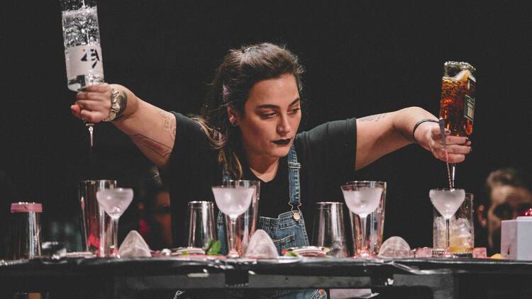 bartender making a drink