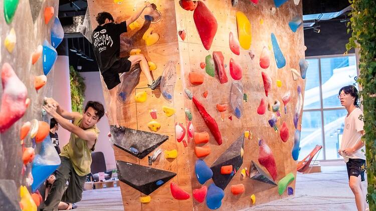 Scale some heights at a bouldering gym