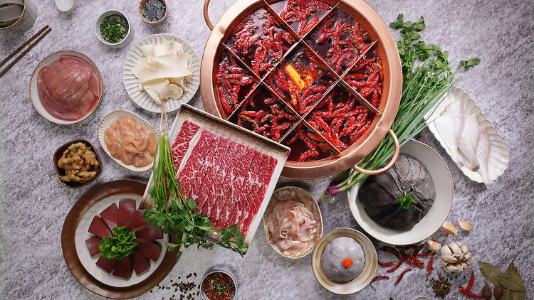 Grab a bubbling bowl of hotpot