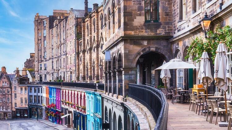 Victoria Street in Edinburgh, Scotland