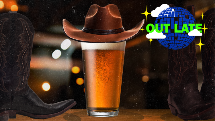 beer with a cowboy hat