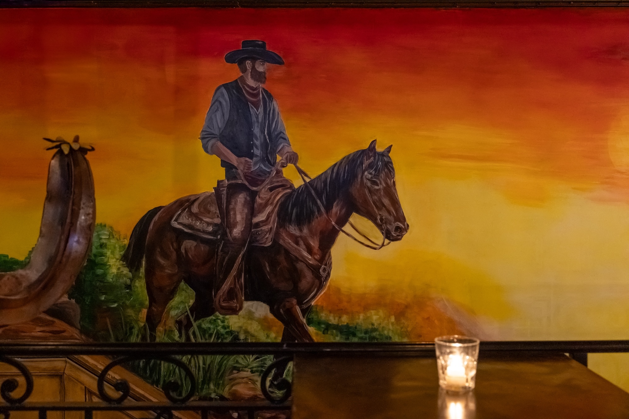 Portrait of a cowboy at Daisy Duke's Honky Tonk in the Financial District’s Daisy Duke's Honky Tonk NYC