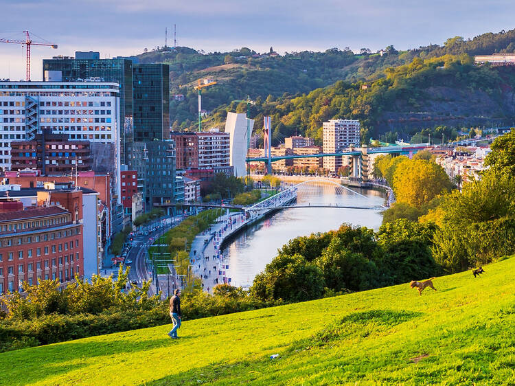 Bilbao, Biscay, Basque Country, Spain. 10-16-2016. Etxebarria park, in the background the Nervion river,