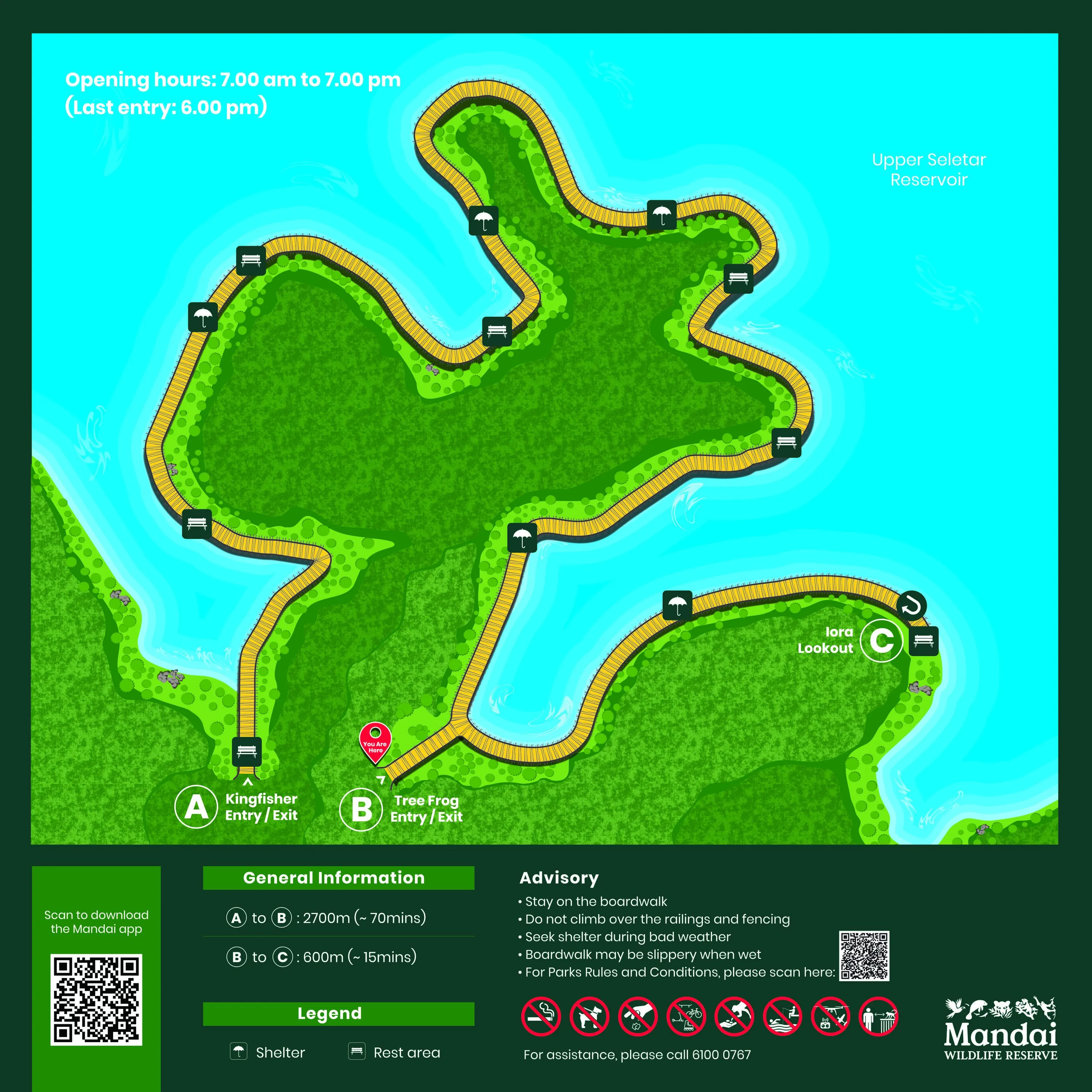 Mandai Boardwalk map