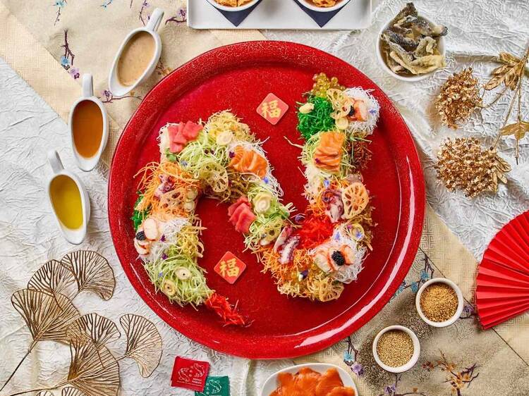 Tablescape Singapore yu sheng