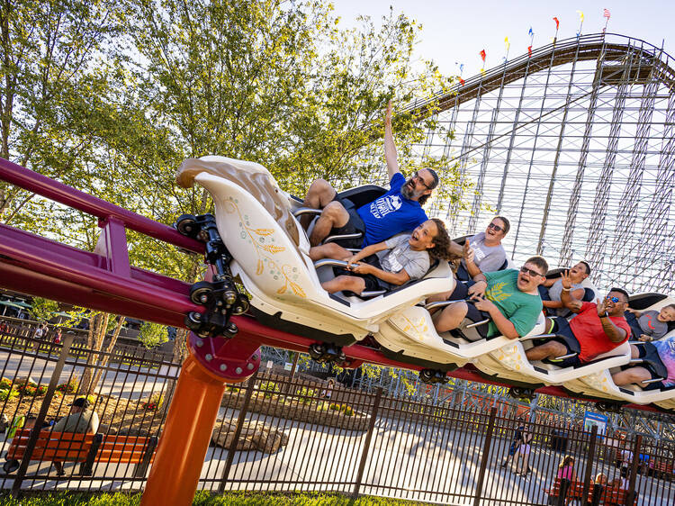 This kitschy, gravy-themed roller coaster is the No. 1 theme park attraction in America