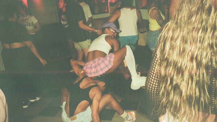 people twerking at a party