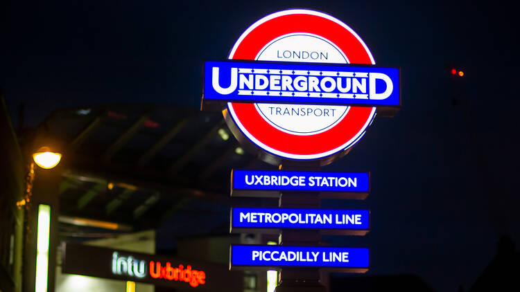 Uxbridge tube station in London