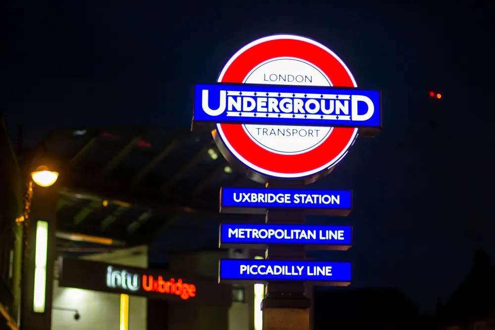 Uxbridge tube station in London
