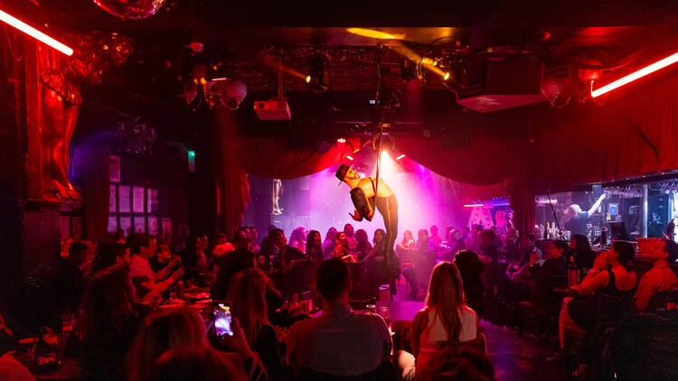 Cabaret show at Phoenix Arts Club, Soho