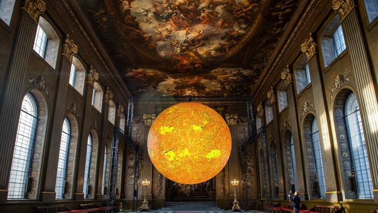 Helios installation in the Painted Hall at Old Royal Naval College