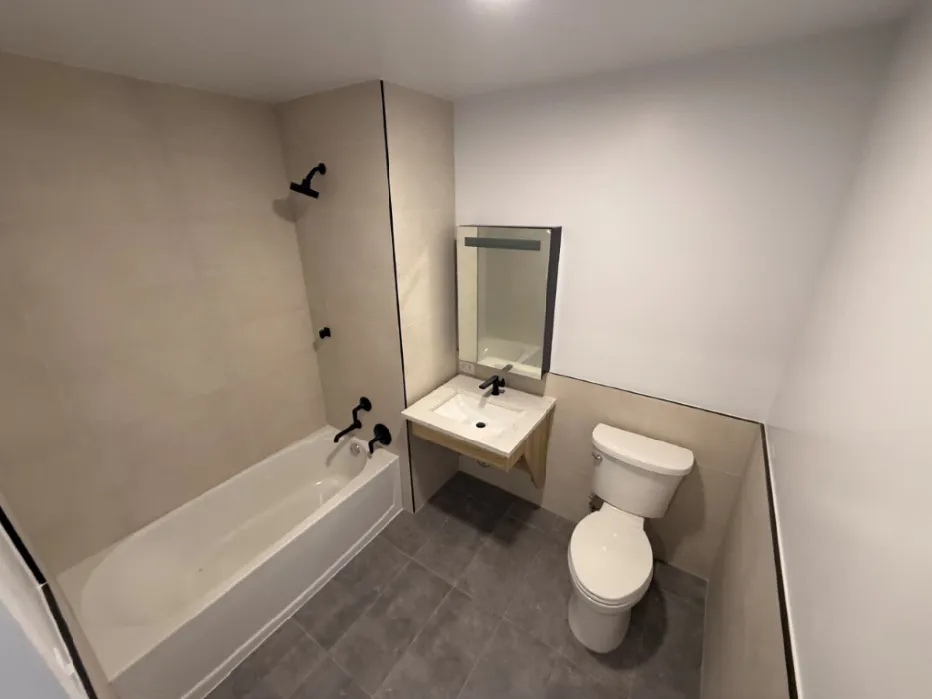 bathroom of Douglass Street affordable apartment lottery