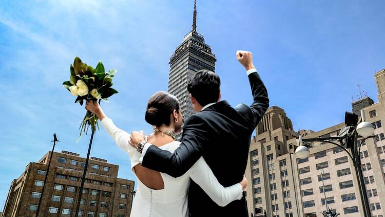 Bodas en la Torre Latinoamericana en Febrero